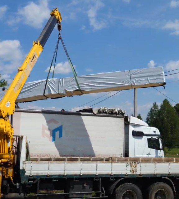 Разгрузка фахверк дома Аргази
